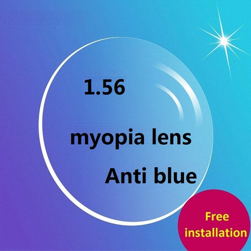 1 56 aspheric anti blue light protection glasses myopia glasses lens font b mobile b font
