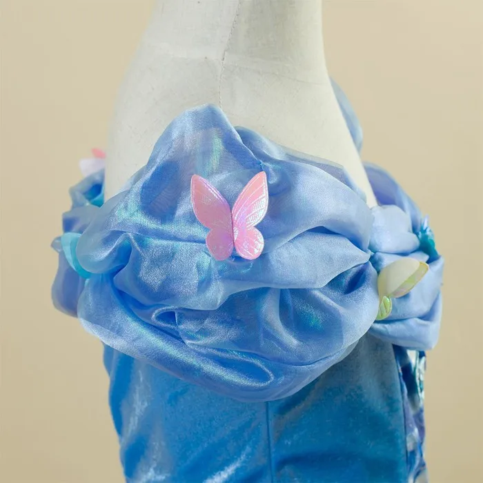 E-babe/ ; Новинка года; летнее голубое платье принцессы Золушки для девочек; детское праздничное платье; Детский карнавальный костюм; 10 шт. в партии