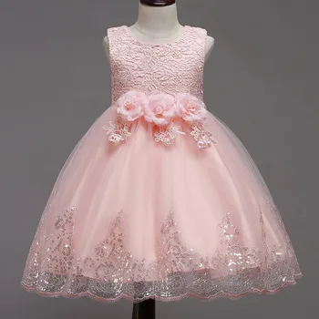 

Children Dress Flower Baby Girl Princess Bridesmaid Pageant Gown Birthday Party Dress Dresses For girls 2019 Summer Dress A1