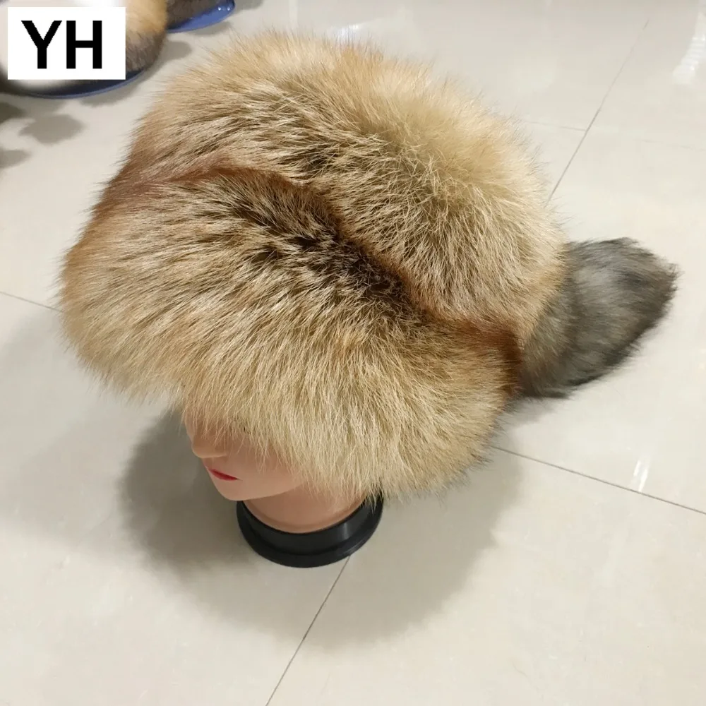 2021 Новый стиль из натурального меха лисы зимняя шапка для женщин Регулируемый