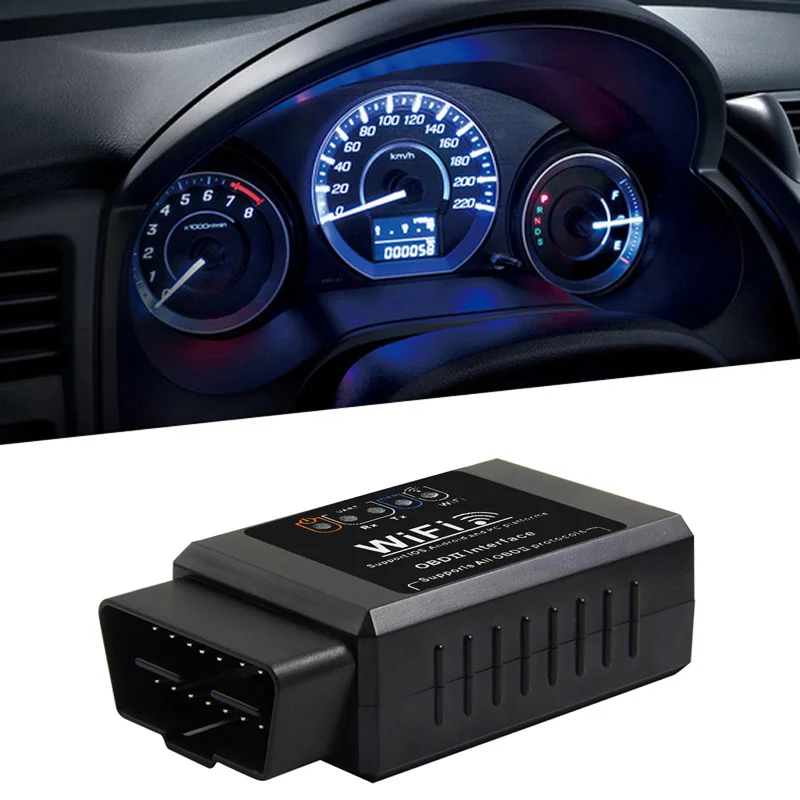 Elm327 V1.5 Wifi OBD2 автоматический сканер Диагностика автомобиля OBD 2 Elm 327 V1.5 Wi-Fi автомобильный диагностический инструмент с русскоязычным приложением OBD IOS