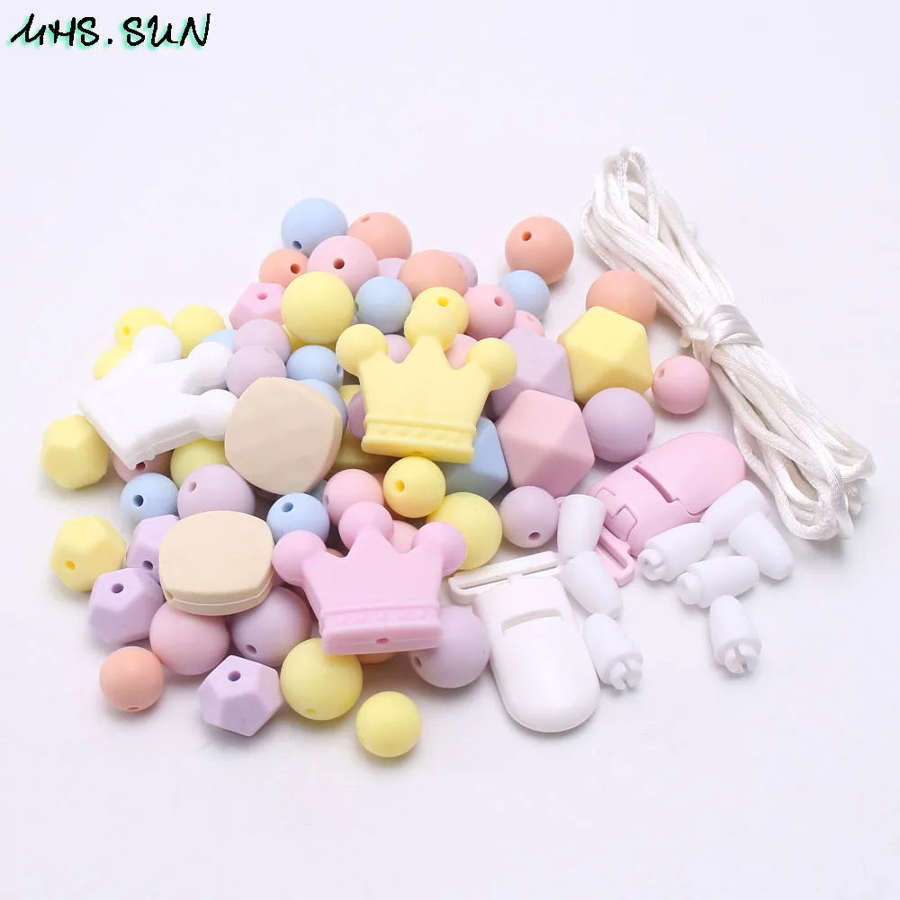 KT010 (4),$17.9.DIY Silicone Beads Set Making Pacifier Clip Baby Teething Beads Nursing DIY Chew Jewelry Kits Silicone Bead Kids TeetherJPG