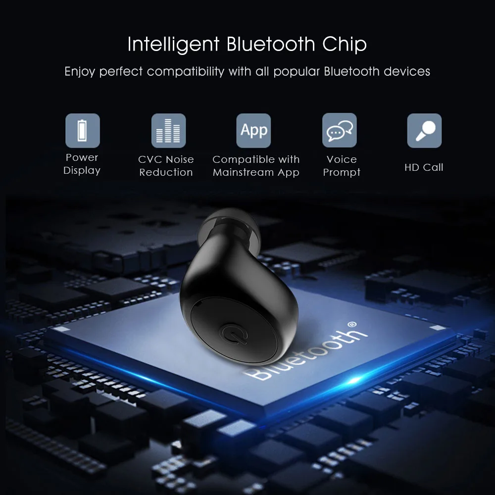 VONTAR EH02 капсульные TWS мини наушники с защитой от пота беспроводные Twins Bluetooth