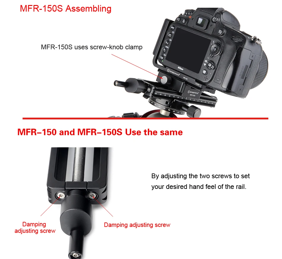 SUNWAYFOTO MFR-150s аксессуары для камеры Штативная головка Макросъемка фокусировка Макросъемка для фотосъемки