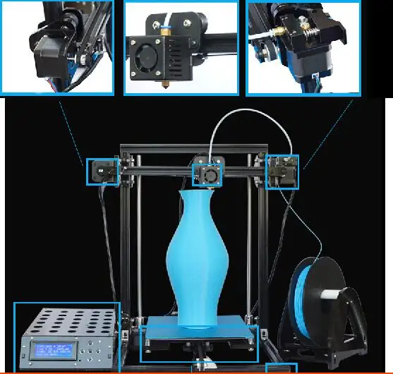 best budget 3d printer 3D printer all aluminum 3D printer automatic leveling 3D Printer print size 220*220*300mm 3d printers