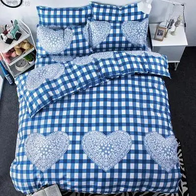 

New Fashion Bedding Set 4pcs/3pcs Duvet Cover Sets Soft Polyester Bed Linen Flat Bed Sheet Set Pillowcase Home Textile Drop Ship