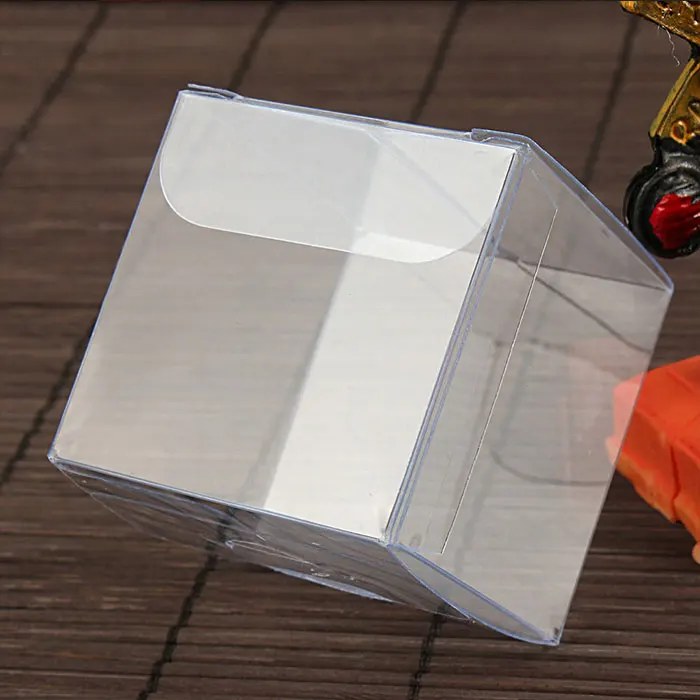 200pcs 4*4*4cm Transparent waterproof PVC boxes Packaging small plastic