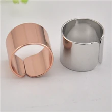 

HFYK fashion open adjustable rings for women men rings ,stainless steel smooth ring men jewelry anillos mujer anel bague homme