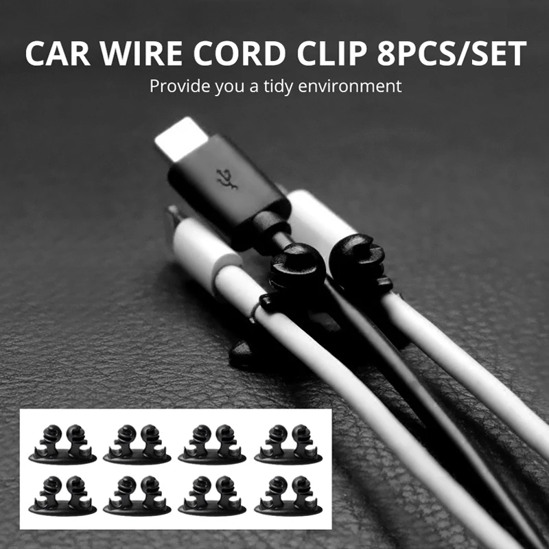 Liobaba 8Pcs/Lot Car Wire Clip USB Cable Fixed Clamp Charging Cable Holder Adhesive Car Charger Line Clasp USB Cable Car Clip Liobaba 8Pcs/Lot Car Wire Clip USB Cable Fixed Clamp Charging Cable Holder Adhesive Car Charger Line Clasp USB Cable Car Clip