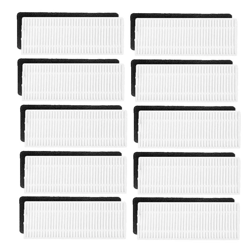 

10x hepa filter & 10x foam filter clean Filter Replacements For Ecovacs Deebot N79S N79 Eufy RoboVac 11 Vacuum Cleaner Accessory
