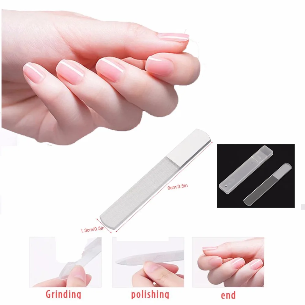 Durable Glass Nail File Buffer Sanding Polishing Grinding File DIY