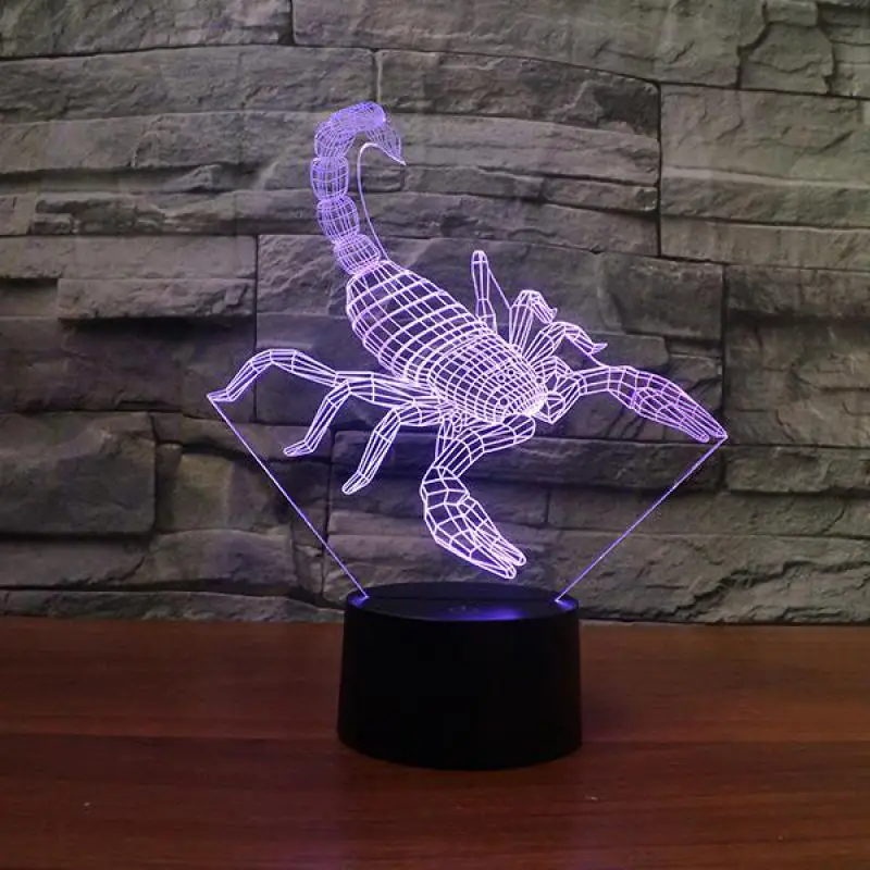 3d лампа Scorpion с дистанционным управлением питанием от USB и аккумулятора