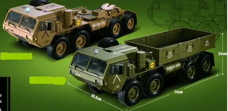 1/10 scaleRC Rock Cralwer 8WD 8X8 MAN Rally 5R MTZ военный внедорожник грузовик или корпус