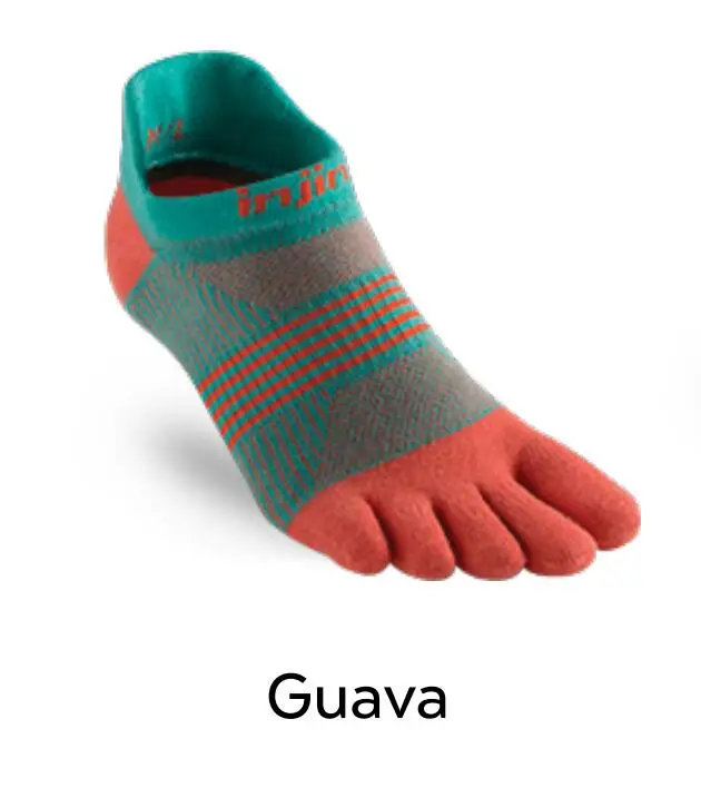 Injinji Toe носки беговые Легкие без показа пять пальцев женские носки для бега - Цвет: Guava