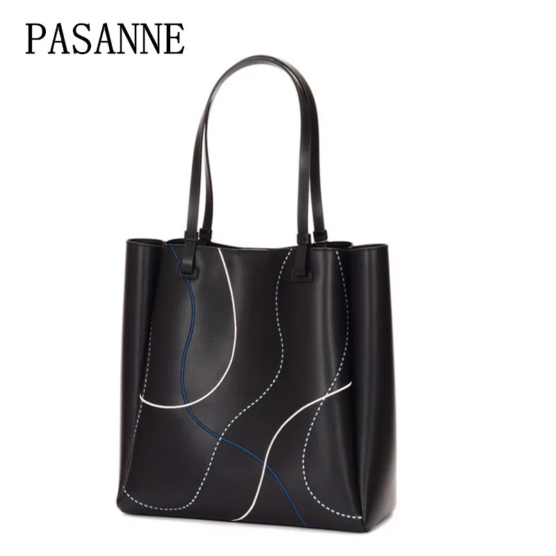 Vrouwen Echt Lederen Tas 2019 Nieuwe Mode Tassen Grote Capaciteit Trendy Boodschappentas Vrouw Handtas Vrouwen Echt Lederen Tas 2019 Nieuwe Mode Tassen Grote Capaciteit Trendy Boodschappentas Vrouw Handtas