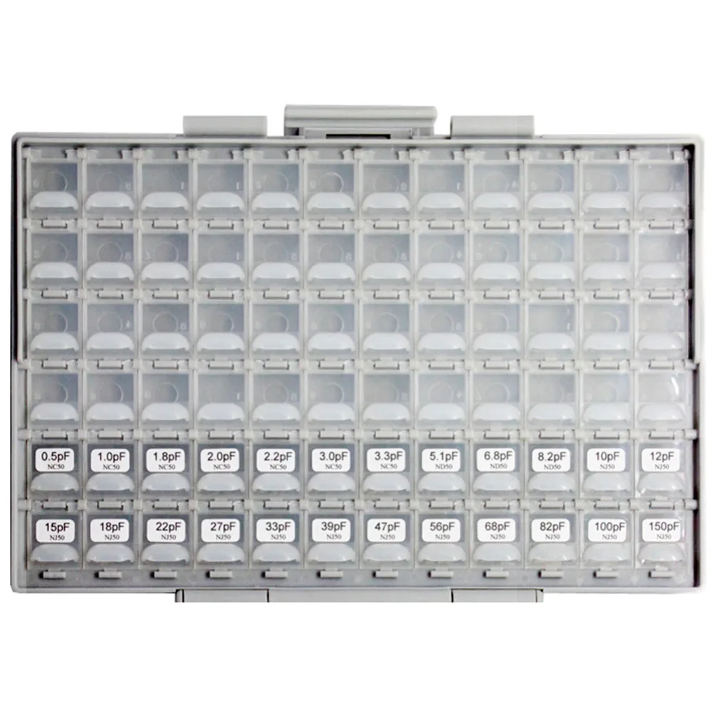 AideTek SMD 1206 коробка с конденсаторами Kits до 22 мкФ 89V x 50pcs X7R NPO распределенные