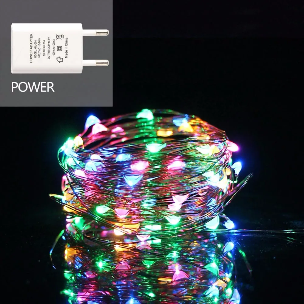 

AXESHINE 10m Waterproof USB LED String Light Fairy Lights LED Copper Wire Outdoor Lighting Strings For Party Christmas Decor