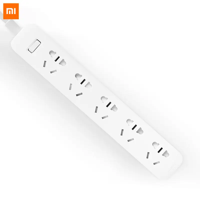 

Original Xiaomi 5M Long Wire Power Socket Mi Portable Strip Plug Electrical Adapter EU/AU/UK/US Independent Safety Door 3/5Ports