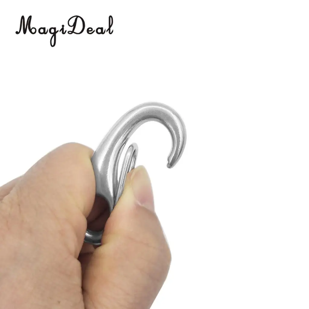 MagiDea Durable Marine 316 Stainless Steel Spring Snap Hooks Boat Anchor Rigging Clip for Caming Hiking Kayaking Boating Fishing