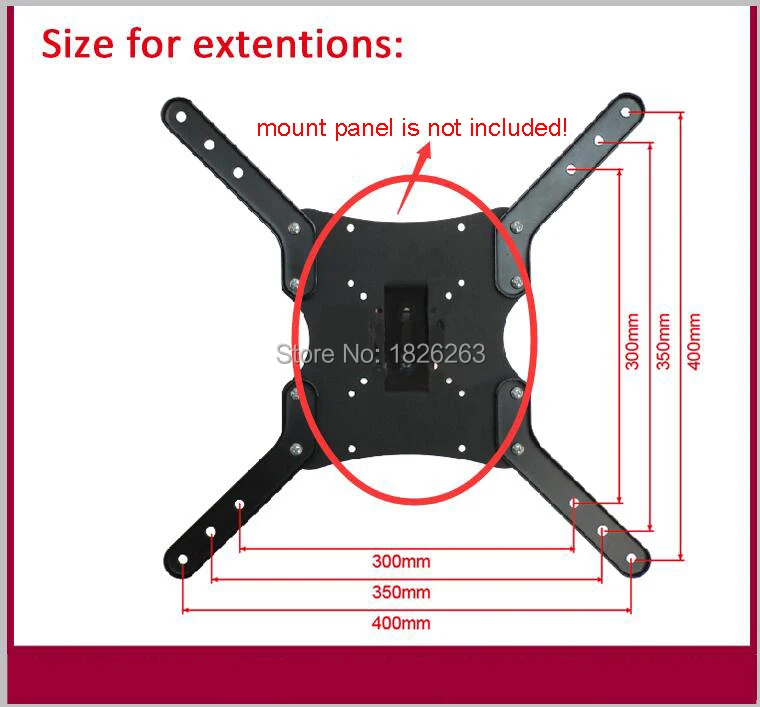 Vesa Adaptador de Extensão Móvel Lcd tv Floor Stand Carrinho Display Rack Carrinho de Montagem 400×400 mm 1455 X400