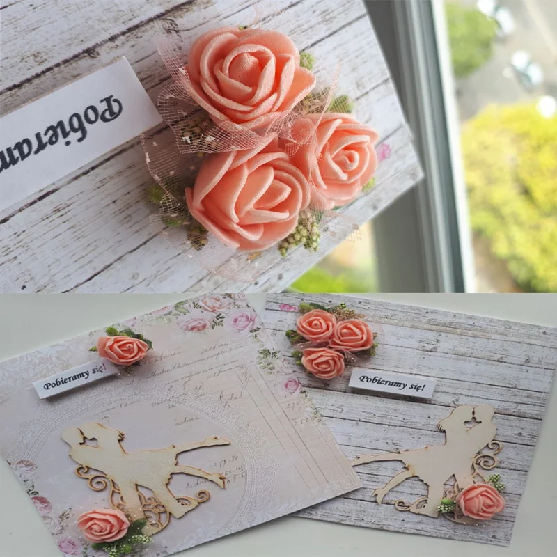 36/72PC 2cm PE Mini Foam Rose Artificial Flowers For DIY Wedding Car Flower Decoration Home Wreath Decorative Bridal Fake Flower