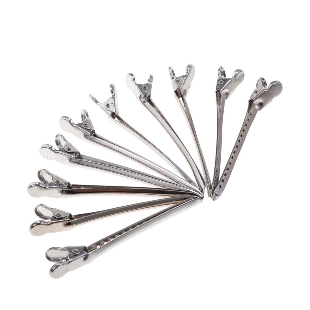 Perfeclan 10 Pcs Metal Hair Sectioning Clips for Hair Salons & Stylists 9cm