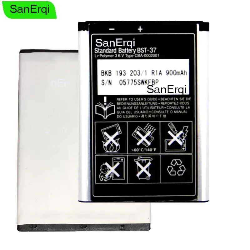 BST-37 3,7 V 900 мАч Замена телефон Батарея для sony Ericsson K608i Z530 K200i Z520i K750 K600i K610i J100i W810i W800i SanErqi