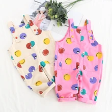 Коллекция года, весенне-осенние детские штаны-комбинезон для девочек повседневные Комбинезоны с рисунком в горошек и буквами, брюки