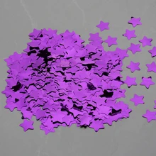 Фиолетовая звезда конфетти из фольги измельченные фольги блестки 200 г в мешок Конфетти Для Свадебный шар День Рождения Вечеринка открытый бар украшение сцены