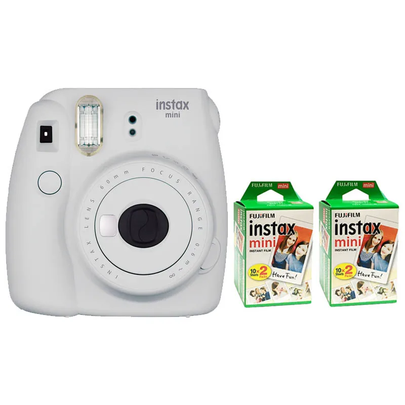 Fujifilm Instax Mini 9 цифровая камера моментальной печати с 40 листов двойной пакет Fuji фильм фотобумага для Mini 8 7s 25 50s 90