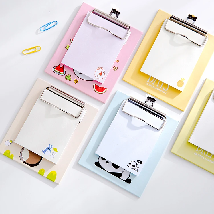 Cute Small Clipboard + Memo Pad, Office Portable Notepad, Students Study Little Wordspad