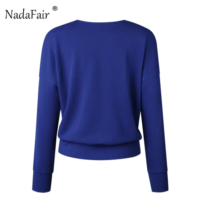 deep v knitted sweater female5