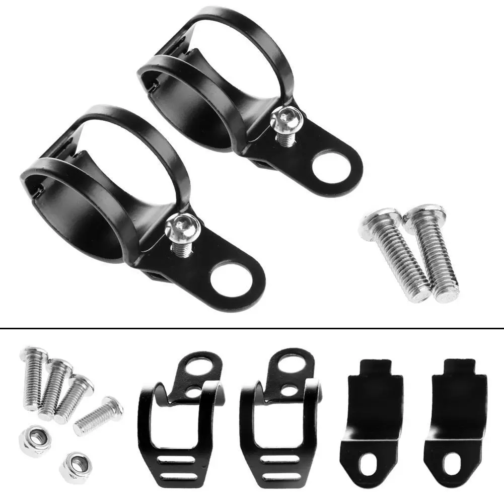 2pcs/Set 190*45*30mm Motorcycle Black Metal Fork Ear Clamp Turn Signal Light Mount Brackets Holder for Harley Scooter | Автомобили и
