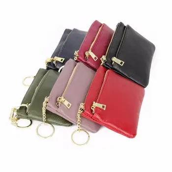 

KANDRA 2019 Versatile Plain Genuine Leather Coin Wallet Personalized Women Credit Card Holders Small Slots Key Bag Wholesale