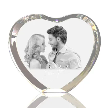 

Personalized Crystal Glass Photo Frame Laser Engraved Cat Dog Wedding Anniversary Baby Pictures Album Best Gifts for Mom Women