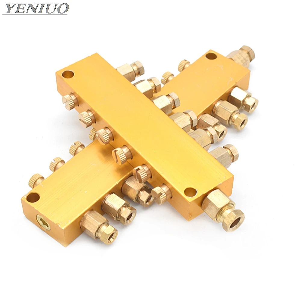 Oil Distributor Valve Adjustable Brass Value Manifold Block Production Lines and Machine Tools Forging Machinery Die-Casting Machinery Woodworking Machinery #1 