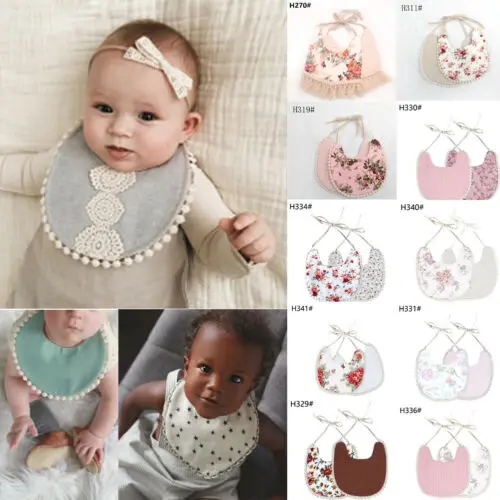 1Pcs Infant Kids Baby Roll Bibs Boy Girl Saliva Towel Dribble Triangle Bandana