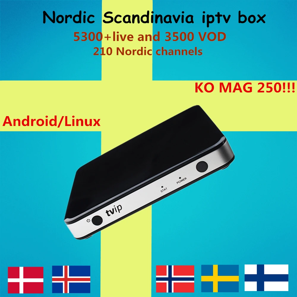 

Sweden IPTV TVIP 605 Android/Linux Smart TV Box+5000 channels Mag IPTV Nordic Norway Europe Israel USA UK portgual KO MAG25X