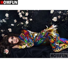 

HOMFUN 5D DIY Diamond Painting Full Square/Round Drill "Flower girl" Embroidery Cross Stitch gift Home Decor Gift A09289