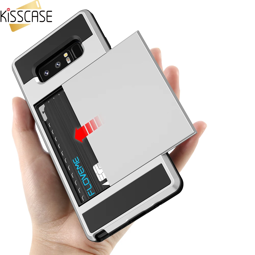 

KISSCASE For Samsung Galaxy Note 8 Case Hybrid Armor PC+TPU Card Slot Phone Cases For Galaxy A3 A5 A7 2017 2016 Note 8 7 5 Coque