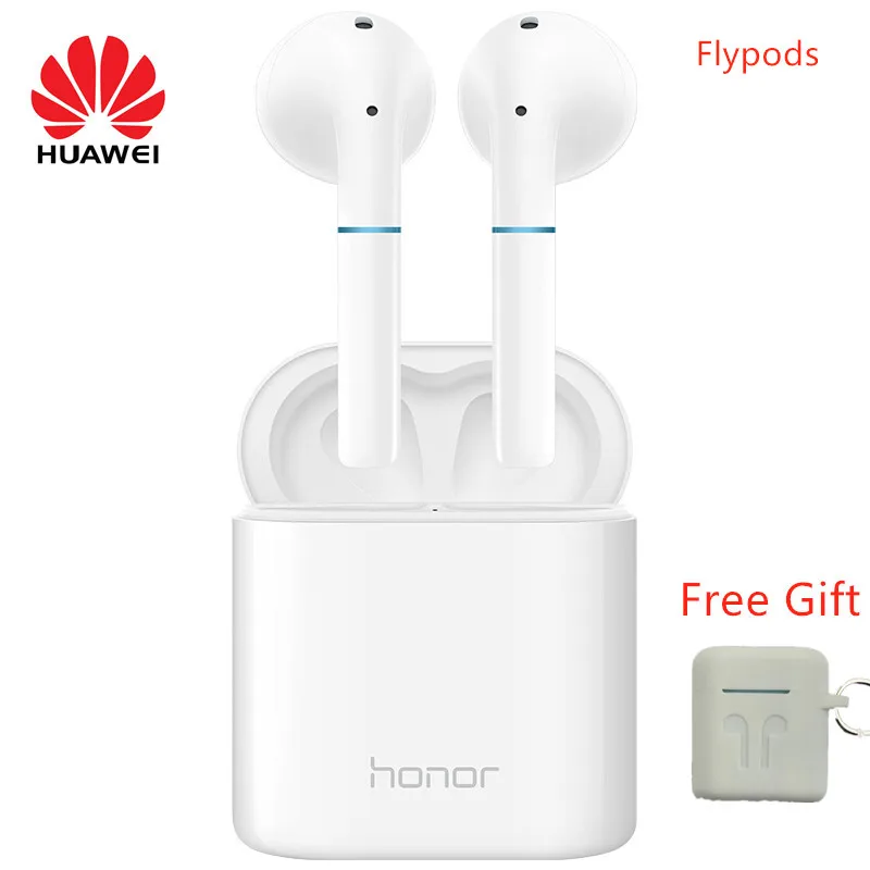 HUAWEI honor FlyPods Беспроводная Bluetooth Водонепроницаемая гарнитура наушники поддерживает шумоподавление громкой связи микрофон с бесплатным подарком - Цвет: Flypods white