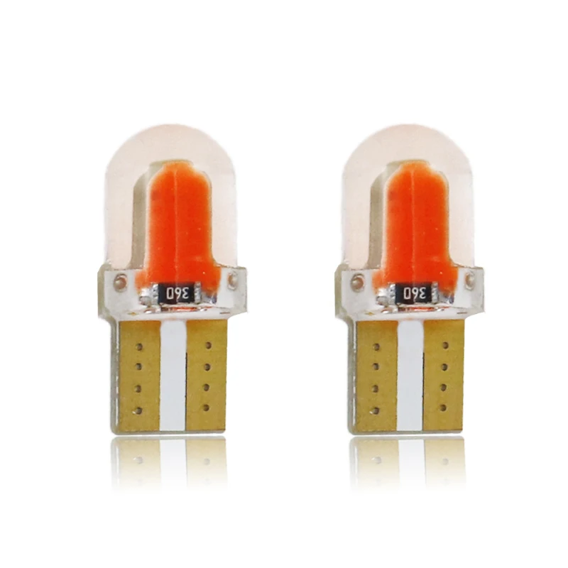 10 шт. светодиодный W5W T10 194 168 12V COB 8SMD силиконовый парковки авто Клин для лампы лампа