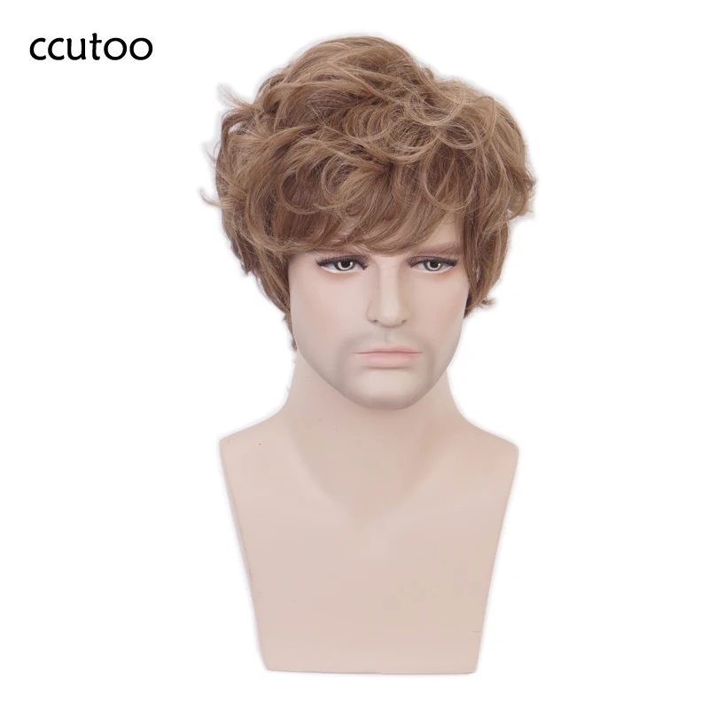 El Señor de los anillos Bilbo Baggins El Hobbit Peluca de cosplay marrón pelo sintético corto rizado traje de juego de rol pelucas + TAPA DE peluca|Pelucas sintéticas sin encaje| - AliExpress