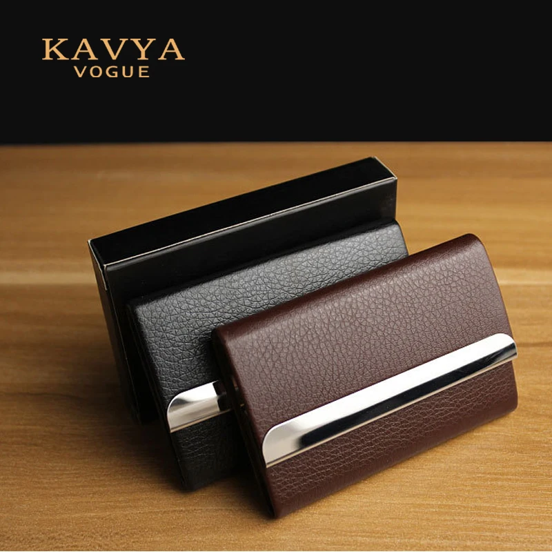 Kavya новый деловой держатель для карт с именем чехол из натуральной кожи