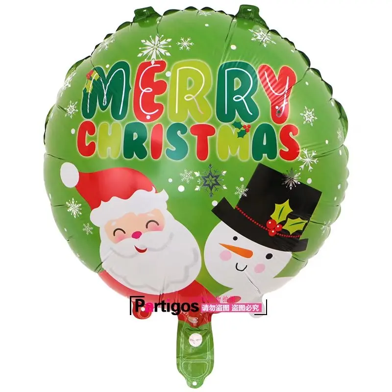 10 шт 18inch Санта Клаус Фольга воздушные шары, веселого Рождества елки Санта Клаус Снеговик гелий Globos Декор поставки Подарки на год мяч - Цвет: 3