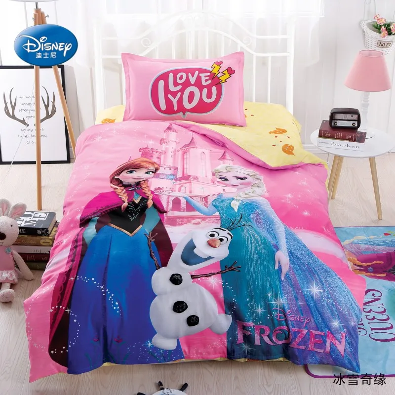 Disney Frozen Анна Эльза Олаф двойной пододеяльник комплект из 3 предметов для детской
