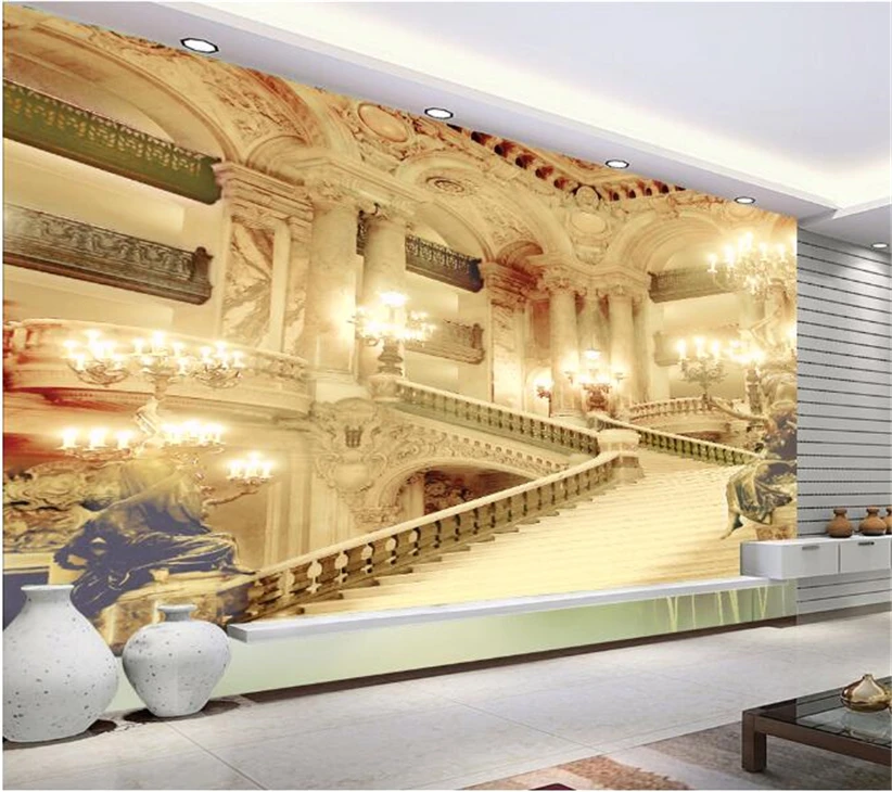 Beibehang пользовательские европейские обои 3d гостиная крыльцо коридор Фреска 5d дворец лестница обои 8d задний план настенная живопись