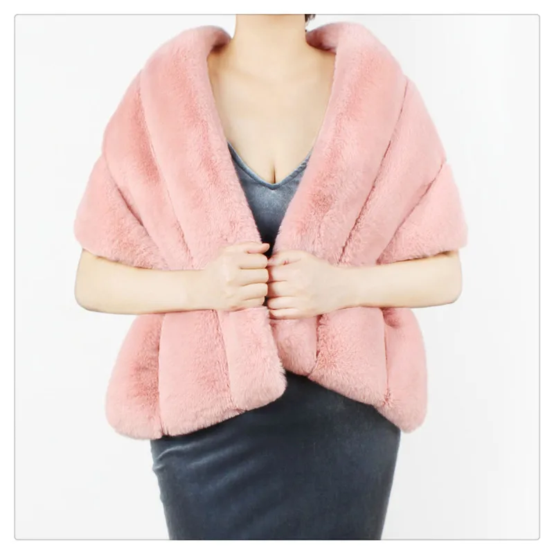 New autumn and winter new goods real - shot imitation fur cape fur cape dress small coat to match Europe and America (2)