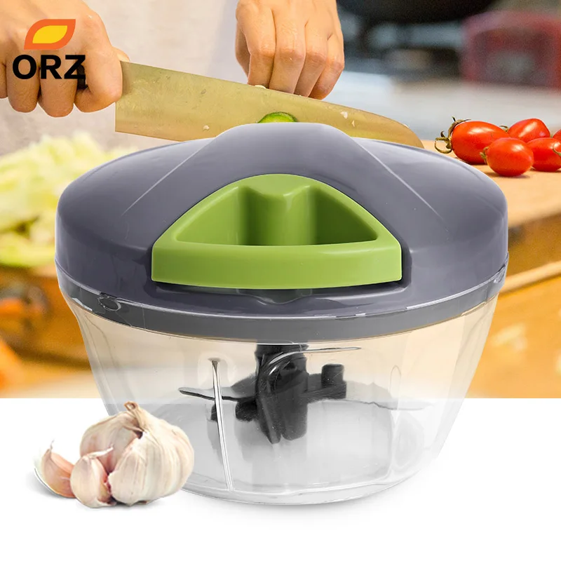 

ORZ Manual Meat Grinder Chopper Handhelp Food Processor Vegetable Cutter Shredder Fruit Mincer Mixer Blender Kitchen Accessories