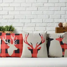 Скандинавская художественная Ретро английская лося клетчатая льняная Подушка наволочки Декор для дома диванные подушки